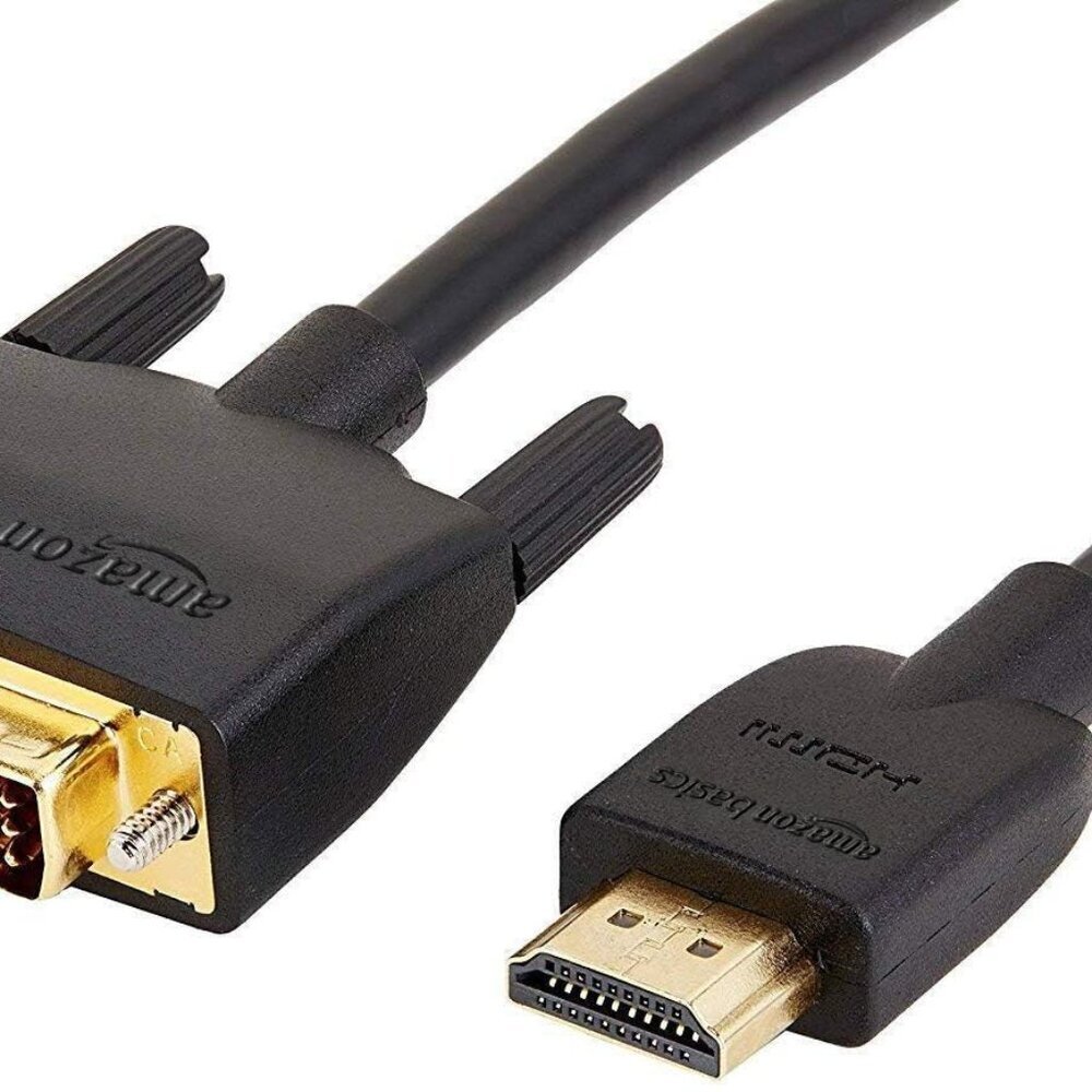 HDMI to DVI Male Adapter Cable, Bi-Directional 1080P, 6 ft/1.8 m, Gold-Plated, E